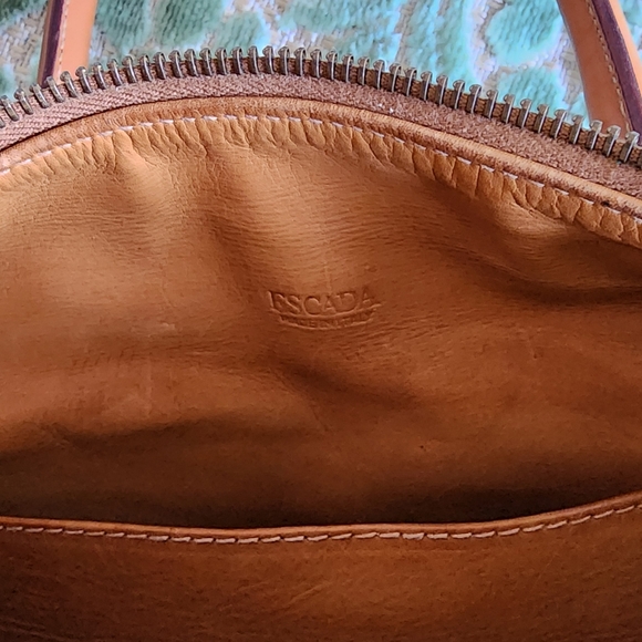 Vintage Escada Brown Leather Speedy Bag - Picture 8 of 10